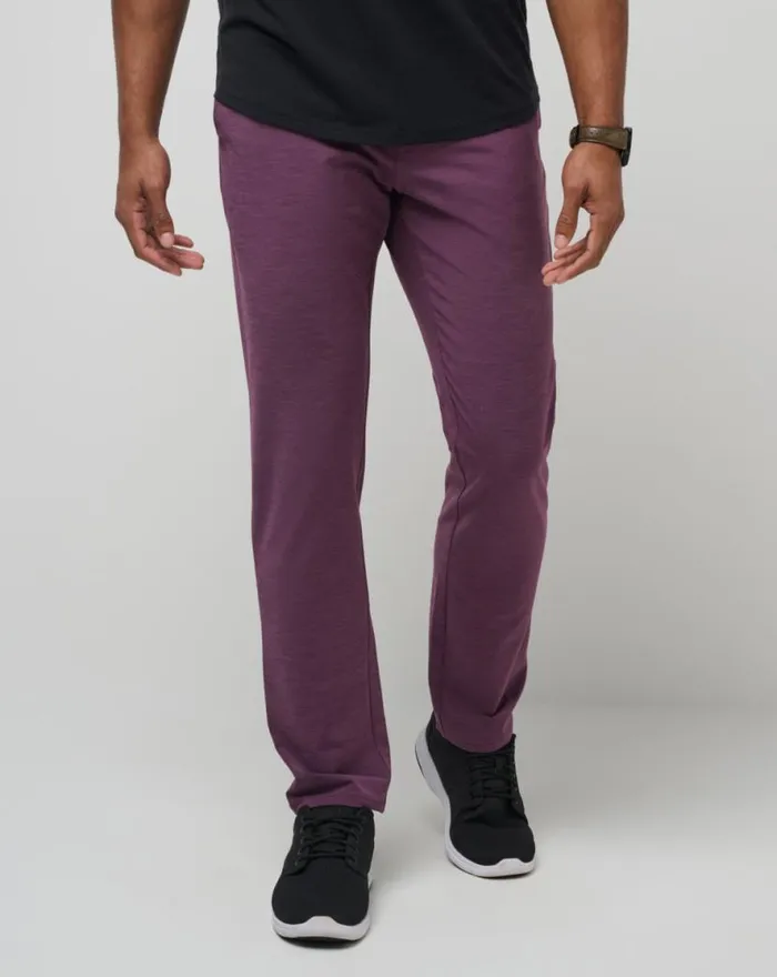 TravisMathew OPEN TO CLOSE TECH CHINO PANT Plum Men Pants TravisMathew OPEN TO CLOSE TECH CHINO PANT Plum Men Pants