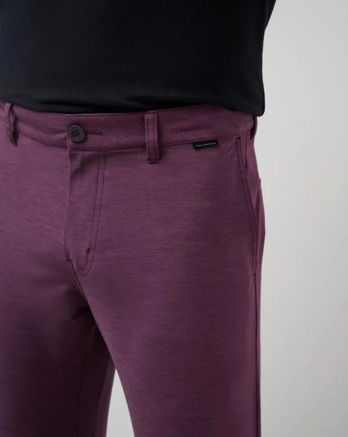 TravisMathew OPEN TO CLOSE TECH CHINO PANT Plum Men Pants TravisMathew OPEN TO CLOSE TECH CHINO PANT Plum Men Pants
