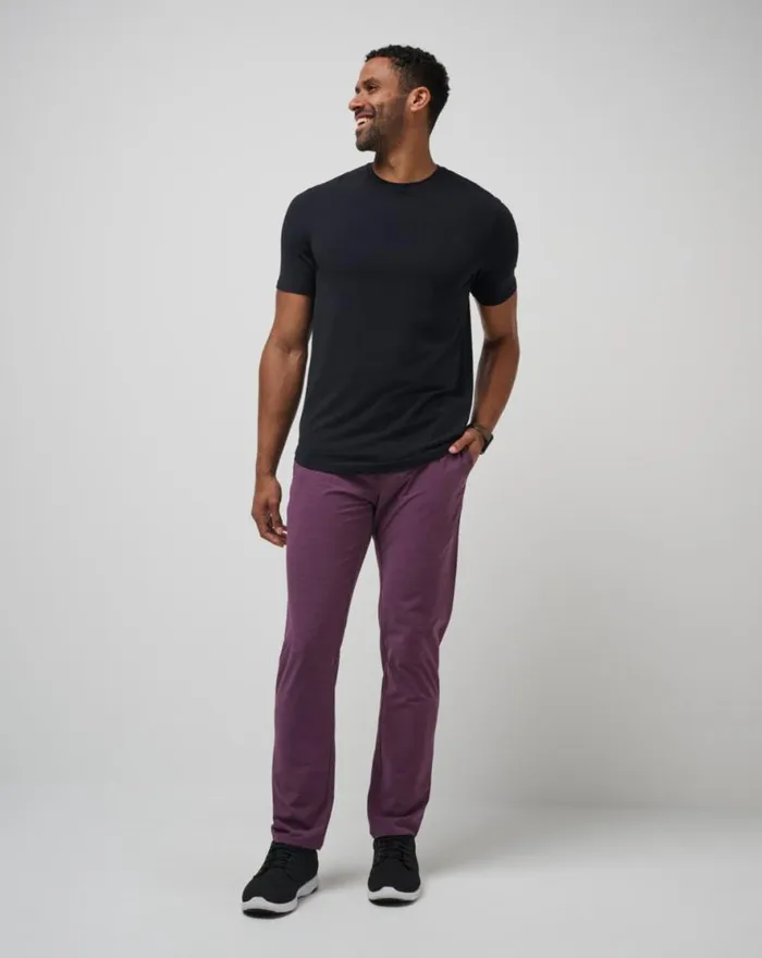 TravisMathew OPEN TO CLOSE TECH CHINO PANT Plum Men Pants TravisMathew OPEN TO CLOSE TECH CHINO PANT Plum Men Pants