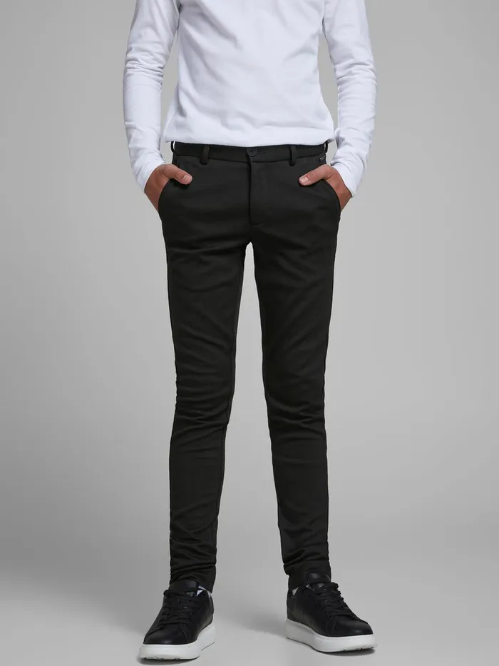 Trousers JACK and JONES Junior BOYS BLACK TROUSERS Black Black