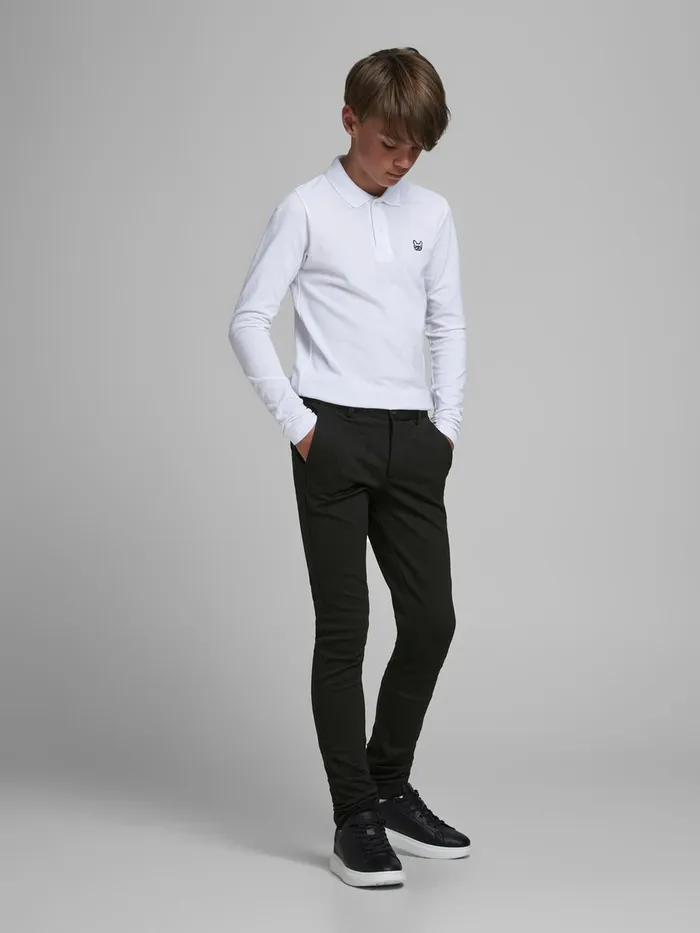 Trousers JACK and JONES Junior BOYS BLACK TROUSERS Black Black