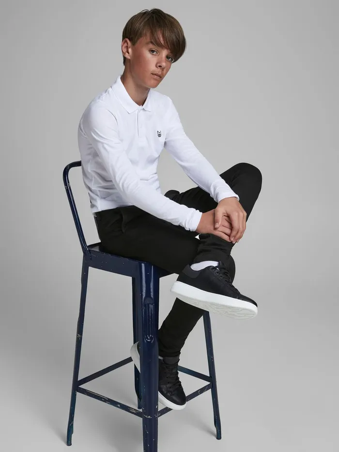 Trousers JACK and JONES Junior BOYS BLACK TROUSERS Black Black