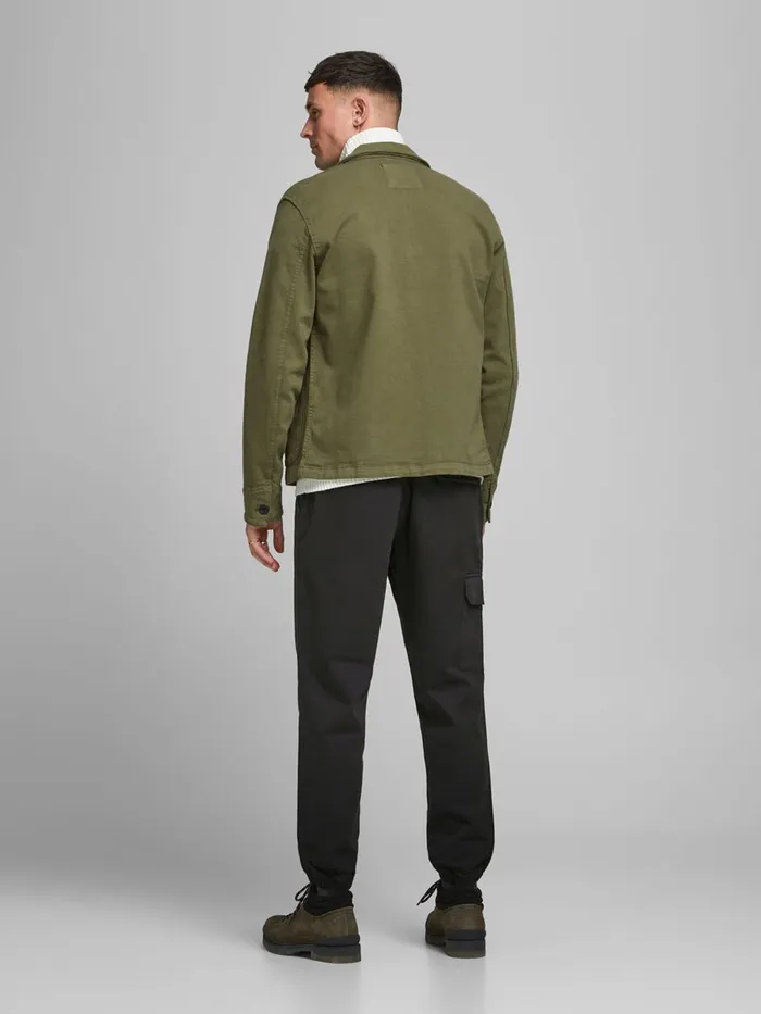 Trousers JACK and JONES Mens ACE HILL AKM CARGO TROUSERS Black Black