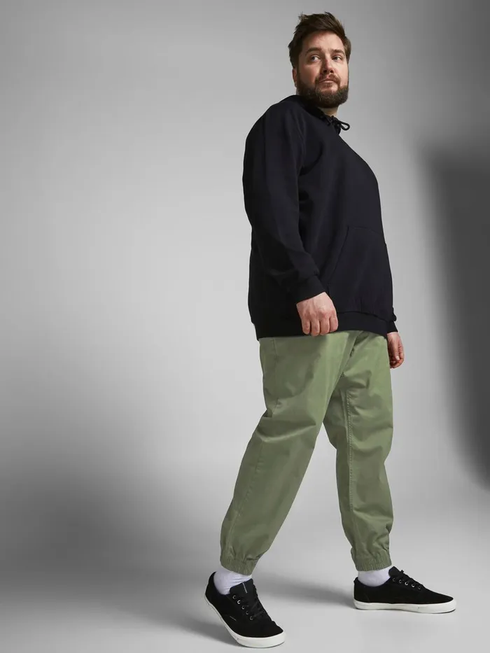 Trousers JACK and JONES Mens GORDON LANE AKM PLUS SIZE SWEAT PANTS Green Deep Lichen Green Online