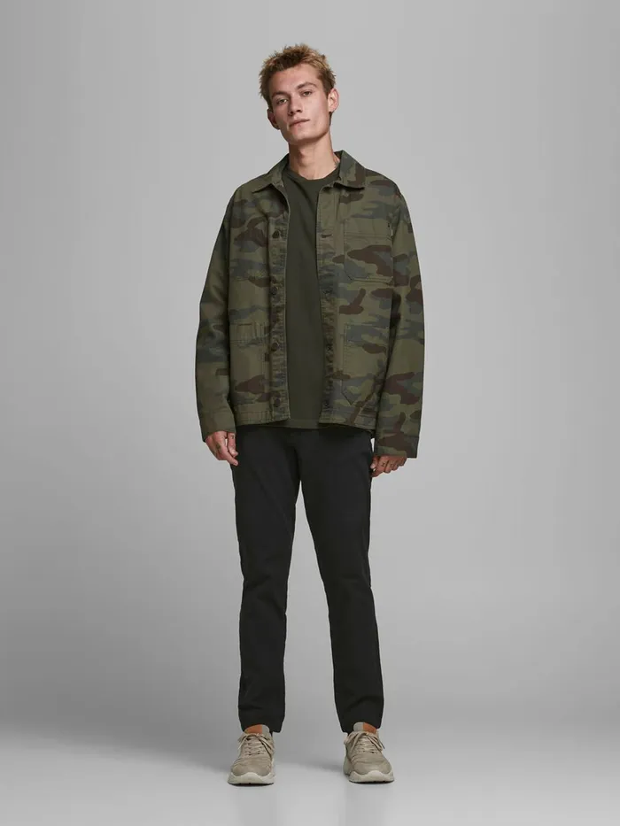 Trousers JACK and JONES Mens MARCO KENSO SLIM FIT CHINOS Black Black