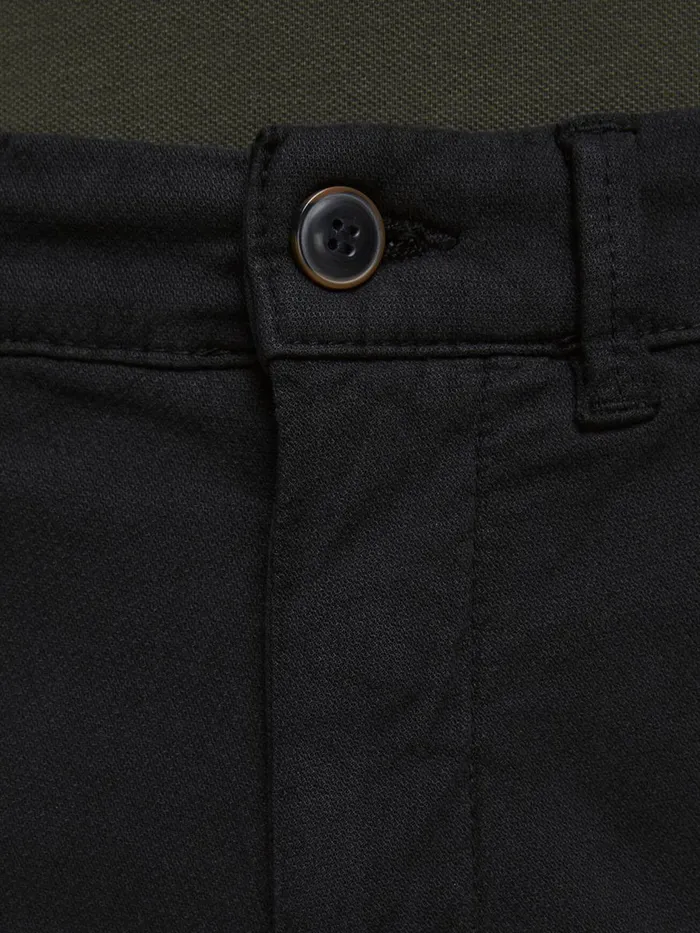 Trousers JACK and JONES Mens MARCO KENSO SLIM FIT CHINOS Black Black