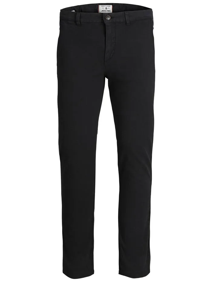 Trousers JACK and JONES Mens MARCO KENSO SLIM FIT CHINOS Black Black