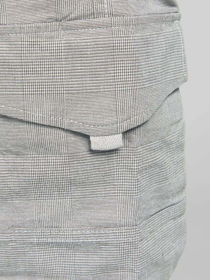 Trousers JACK and JONES Mens PAUL FLAKE AKM CHECKED CARGO TROUSERS Grey Light Gray