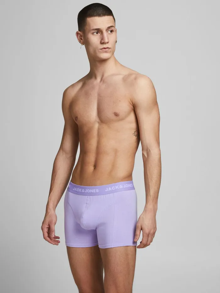 Underwear JACK and JONES Mens 3PACK TRUNKS Green Hawthorn Rose On Sale