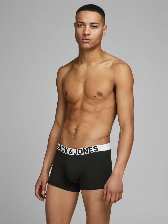 Underwear JACK and JONES Mens 7PACK TRUNKS Black Black Gift Ideas