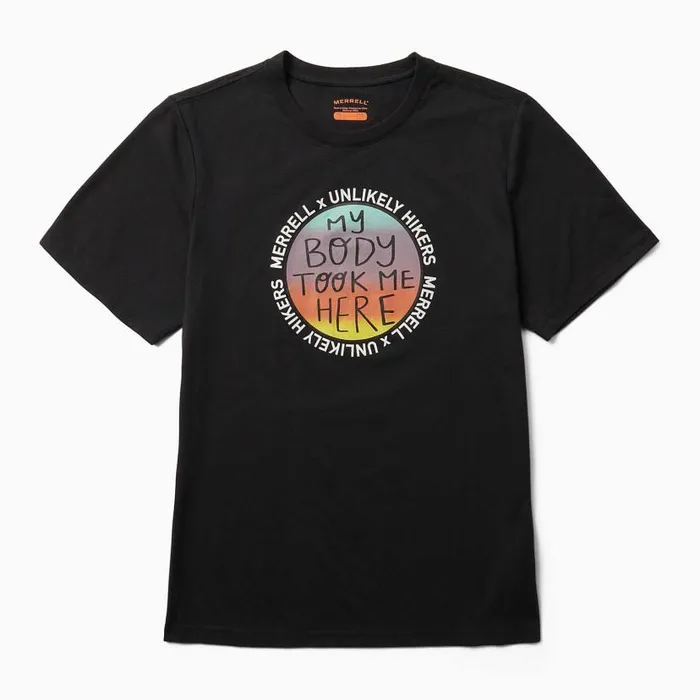 Unlikely Hikers X Merrell Short Sleeve Tee Black Men Merrell Tops