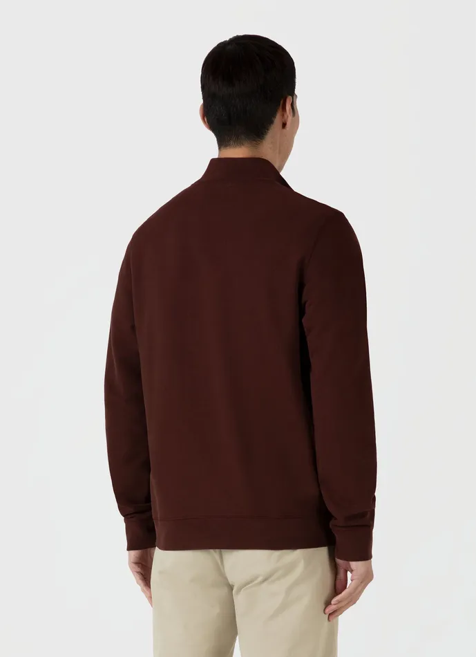 ussunspel Half Zip Loopback Sweatshirt Raisin Men Sweatshirts and Sweatpants ussunspel Half Zip Loopback Sweatshirt Raisin Men Sweatshirts and Sweatpants
