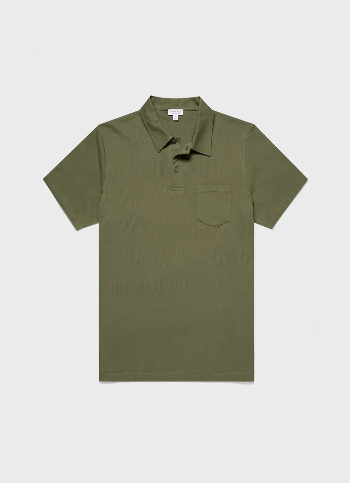 ussunspel Riviera Polo Shirt Moss Green Men Polo Shirts