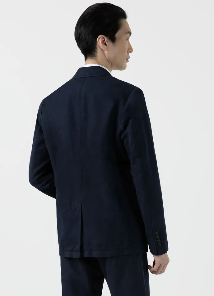 ussunspel Suits Men Cotton Linen TwoPiece Suit Navy ussunspel Suits Men Cotton Linen TwoPiece Suit Navy
