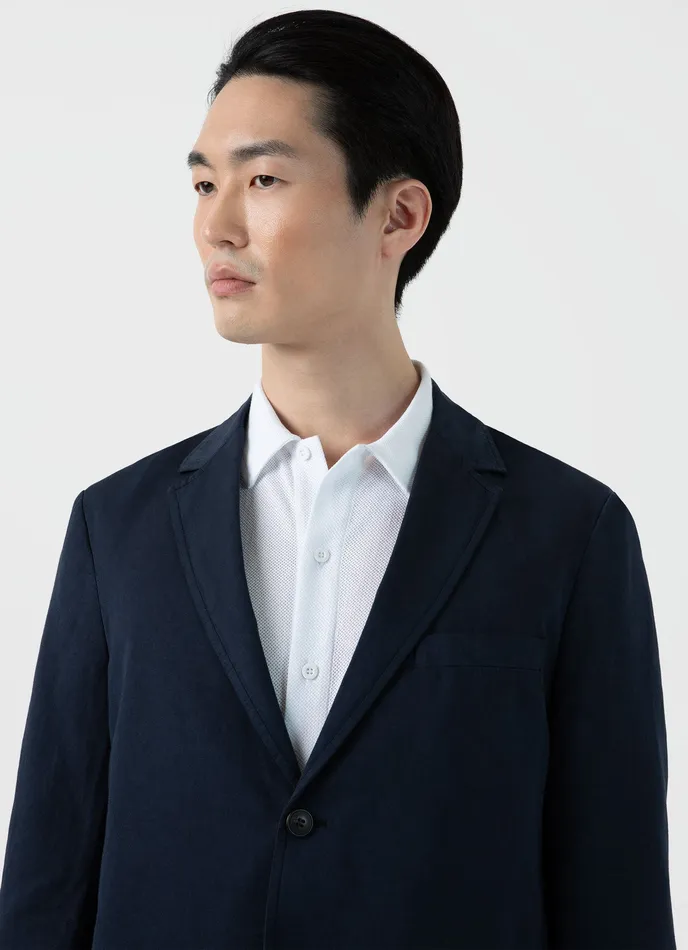 ussunspel Suits Men Cotton Linen TwoPiece Suit Navy ussunspel Suits Men Cotton Linen TwoPiece Suit Navy