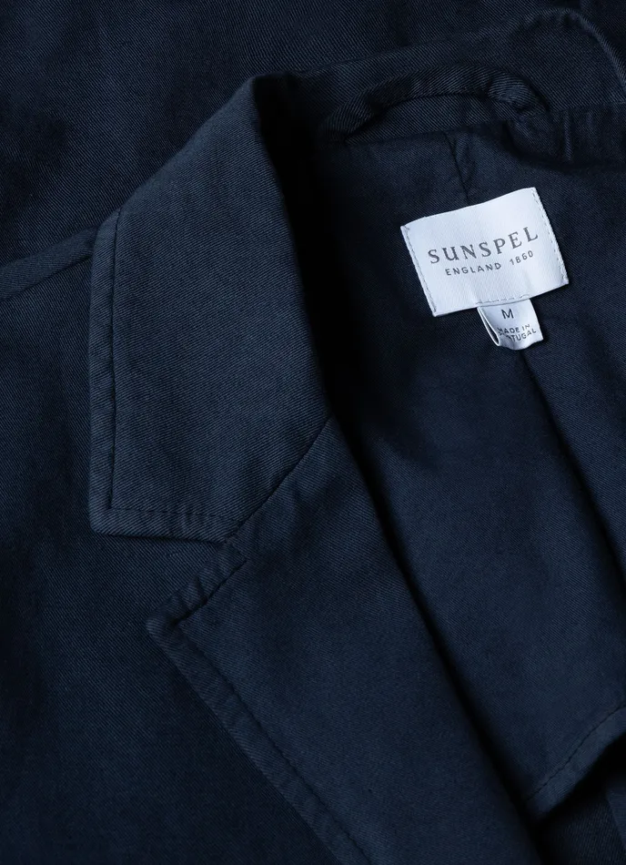 ussunspel Suits Men Cotton Linen TwoPiece Suit Navy ussunspel Suits Men Cotton Linen TwoPiece Suit Navy