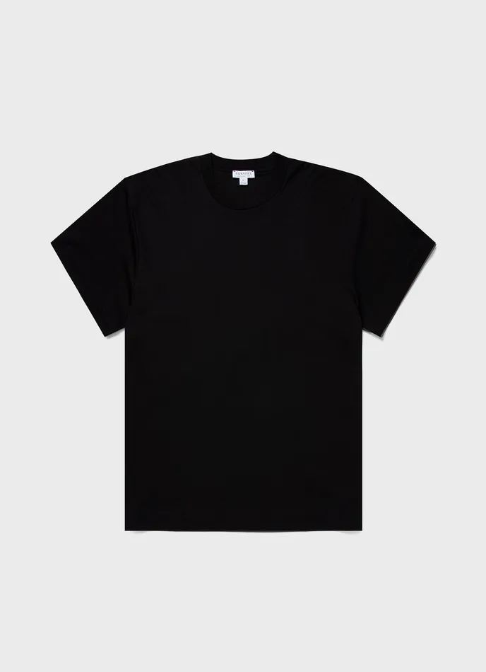 ussunspel Tshirts Men Oversized Heavyweight Tshirt Black