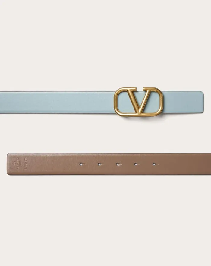 Valentino Belts Woman Reversible Vlogo Signature Belt In Glossy Calfskin 30 Mm For Woman In Saddle Brownblack Saddle Brownblack Valentino Belts Woman Reversible Vlogo Signature Belt In Glossy Calfskin 30 Mm For Woman In Saddle Brownblack Saddle Brownblack