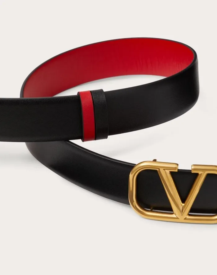 Valentino Belts Woman Reversible Vlogo Signature Belt In Glossy Calfskin 30 Mm For Woman In Saddle Brownblack Saddle Brownblack Valentino Belts Woman Reversible Vlogo Signature Belt In Glossy Calfskin 30 Mm For Woman In Saddle Brownblack Saddle Brownblack