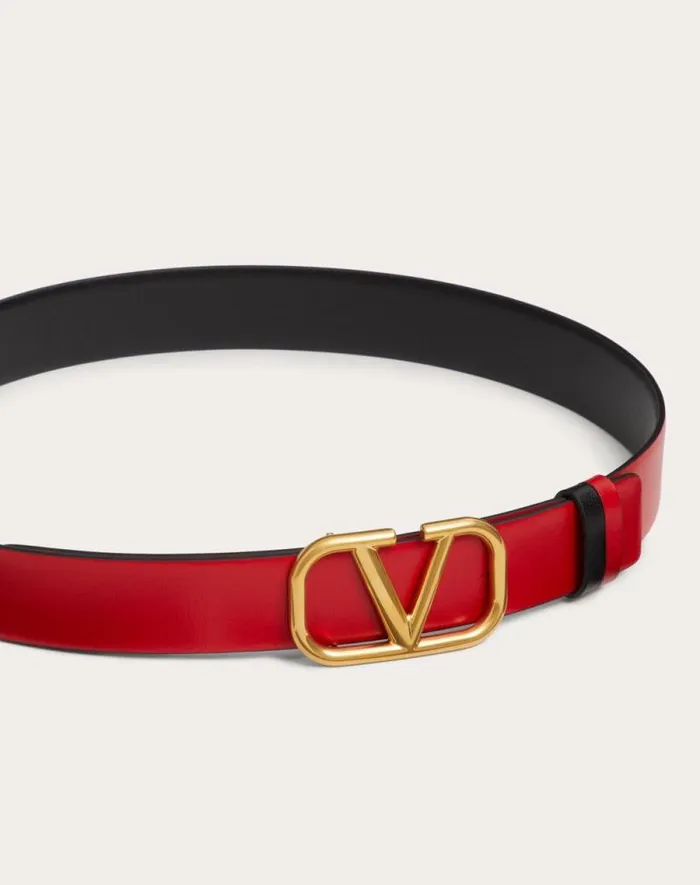 Valentino Belts Woman Reversible Vlogo Signature Belt In Glossy Calfskin 30 Mm For Woman In Saddle Brownblack Saddle Brownblack Valentino Belts Woman Reversible Vlogo Signature Belt In Glossy Calfskin 30 Mm For Woman In Saddle Brownblack Saddle Brownblack
