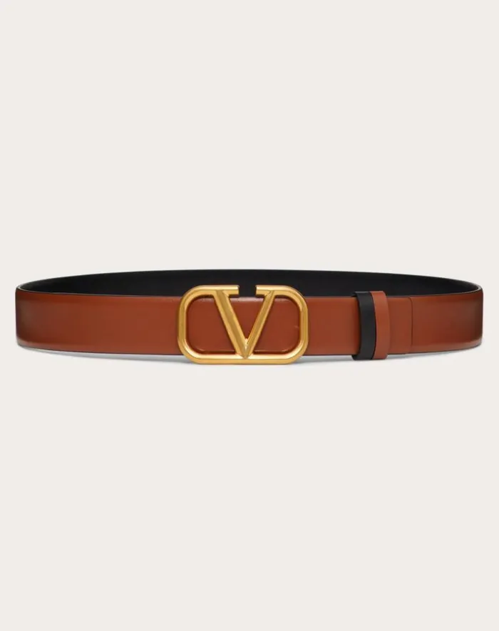 Valentino Belts Woman Reversible Vlogo Signature Belt In Glossy Calfskin 30 Mm For Woman In Saddle Brownblack Saddle Brownblack Valentino Belts Woman Reversible Vlogo Signature Belt In Glossy Calfskin 30 Mm For Woman In Saddle Brownblack Saddle Brownblack