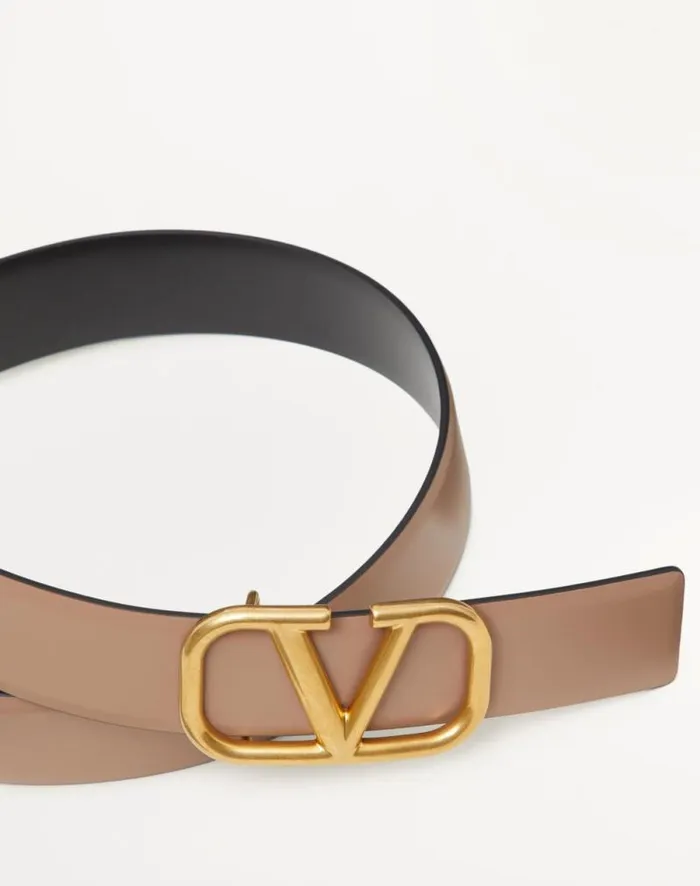 Valentino Belts Woman Reversible Vlogo Signature Belt In Glossy Calfskin 30 Mm For Woman In Saddle Brownblack Saddle Brownblack Valentino Belts Woman Reversible Vlogo Signature Belt In Glossy Calfskin 30 Mm For Woman In Saddle Brownblack Saddle Brownblack