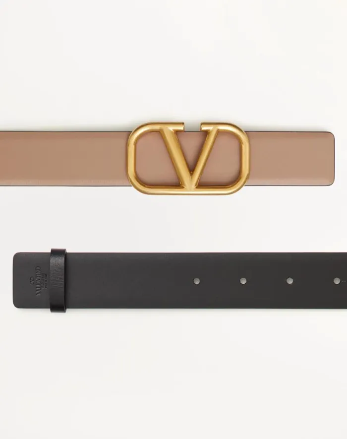 Valentino Belts Woman Reversible Vlogo Signature Belt In Glossy Calfskin 30 Mm For Woman In Saddle Brownblack Saddle Brownblack Valentino Belts Woman Reversible Vlogo Signature Belt In Glossy Calfskin 30 Mm For Woman In Saddle Brownblack Saddle Brownblack