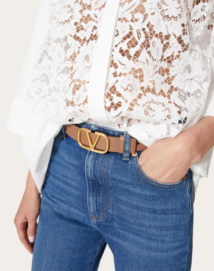 Valentino Belts Woman Reversible Vlogo Signature Belt In Glossy Calfskin 30 Mm For Woman In Saddle Brownblack Saddle Brownblack Valentino Belts Woman Reversible Vlogo Signature Belt In Glossy Calfskin 30 Mm For Woman In Saddle Brownblack Saddle Brownblack
