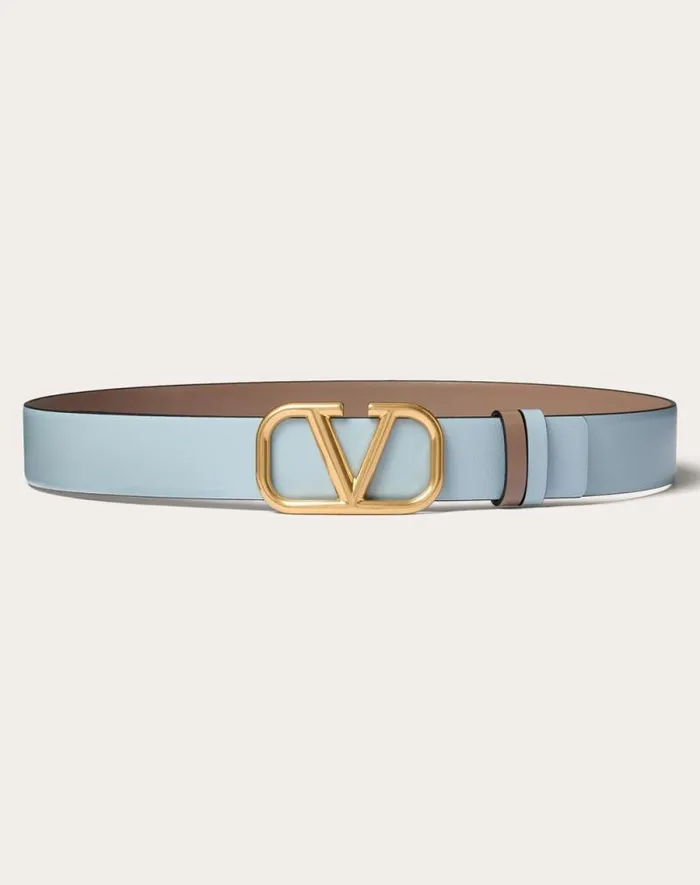 Valentino Belts Woman Reversible Vlogo Signature Belt In Glossy Calfskin 30 Mm For Woman In Saddle Brownblack Saddle Brownblack Valentino Belts Woman Reversible Vlogo Signature Belt In Glossy Calfskin 30 Mm For Woman In Saddle Brownblack Saddle Brownblack