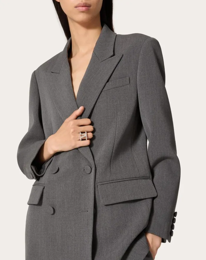 Valentino Jewelry Woman Vlogo Signature Ring In Metal And Swarovski Crystals For Woman In Palladium Palladium Valentino Jewelry Woman Vlogo Signature Ring In Metal And Swarovski Crystals For Woman In Palladium Palladium