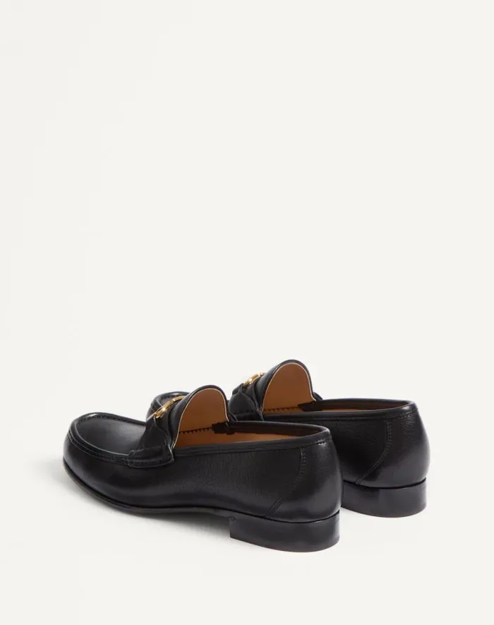 Valentino Laceups And Loafers Man Vlogo Signature Buffalo Loafer For Man In Bark Brown Bark Brown Valentino Laceups And Loafers Man Vlogo Signature Buffalo Loafer For Man In Bark Brown Bark Brown