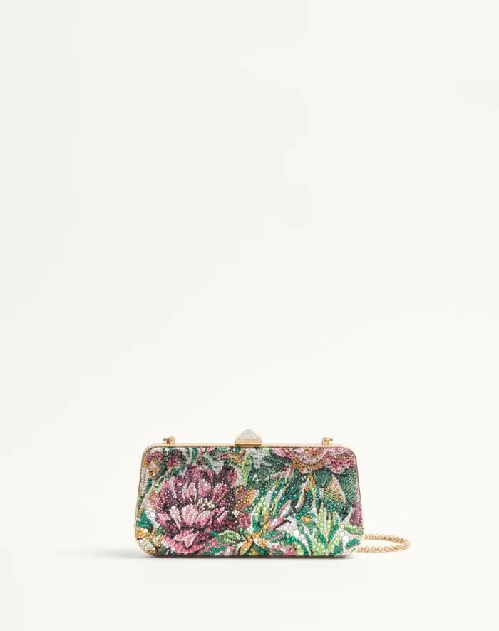 Valentino Mini Bags Woman Carry Secrets Minaudiere With Rhinestone Voyage Imaginaire Motif For Woman In Multicolor Multicolor Valentino Mini Bags Woman Carry Secrets Minaudiere With Rhinestone Voyage Imaginaire Motif For Woman In Multicolor Multicolor