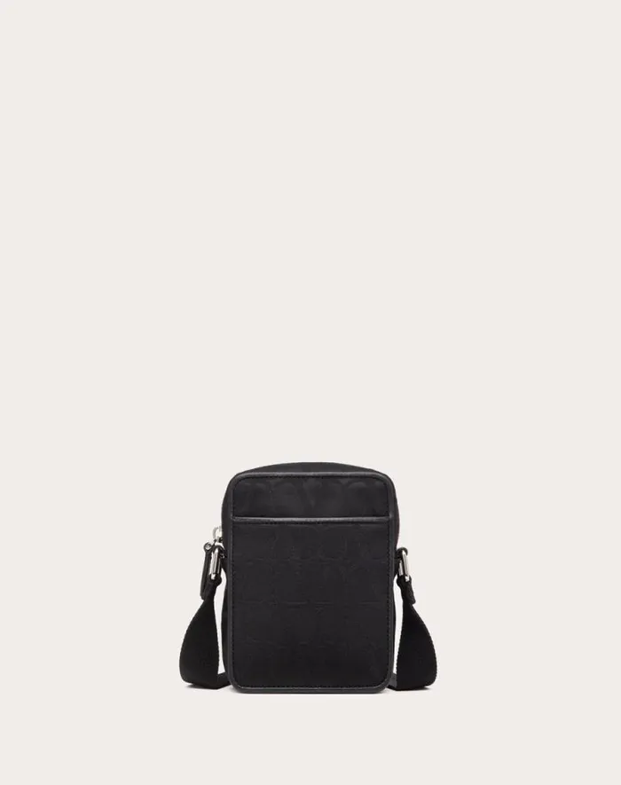 Valentino Shoulder Bags Man Small Black Iconographe Nylon Shoulder Bag For Man In Black Black Valentino Shoulder Bags Man Small Black Iconographe Nylon Shoulder Bag For Man In Black Black