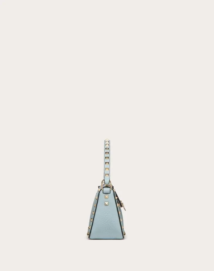 Valentino Shoulder Bags Woman Small Rockstud Grainy Calfskin Crossbody Bag For Woman In Black Black