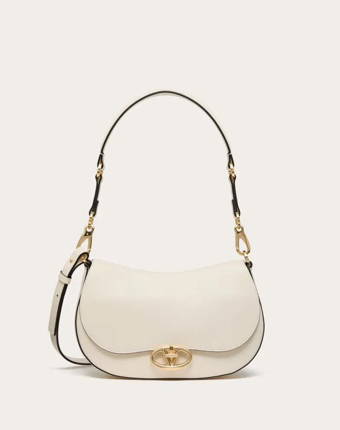 Valentino Shoulder Bags Woman Small Valentino Garavani Ohval Shoulder Bag In Nappa Calfskin For Woman In Almond Almond Valentino Shoulder Bags Woman Small Valentino Garavani Ohval Shoulder Bag In Nappa Calfskin For Woman In Almond Almond