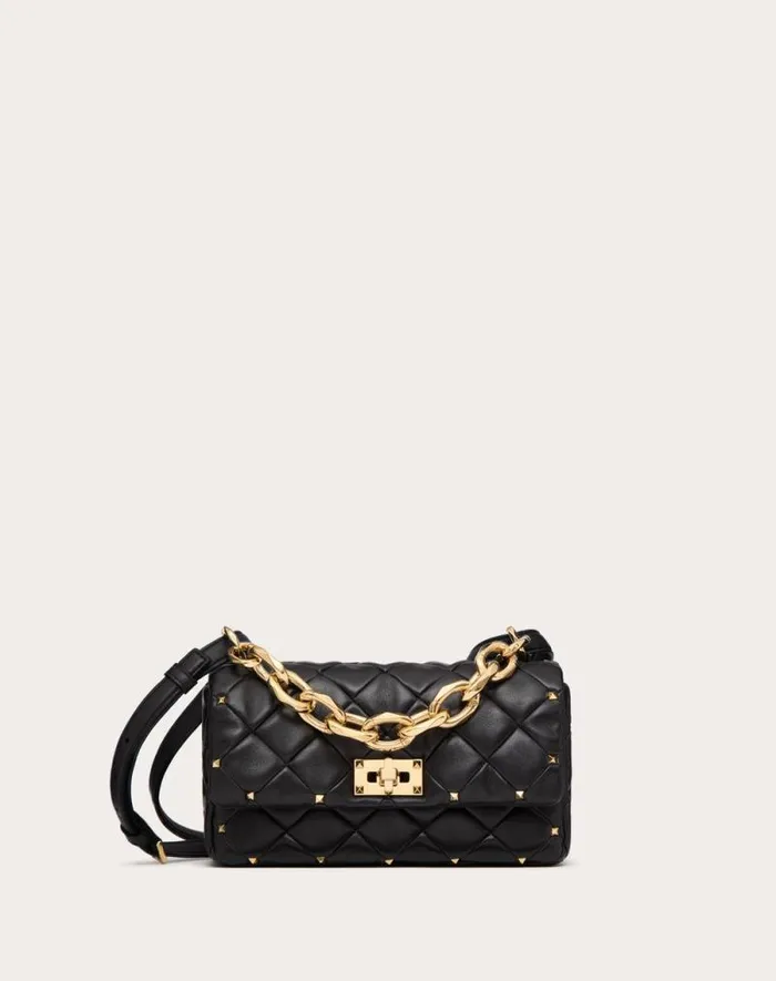 Valentino Shoulder Bags Woman Valentino Garavani Rockstud Spike In Nappa Patchwork For Woman In Riverside Blu Riverside Blu Valentino Shoulder Bags Woman Valentino Garavani Rockstud Spike In Nappa Patchwork For Woman In Riverside Blu Riverside Blu