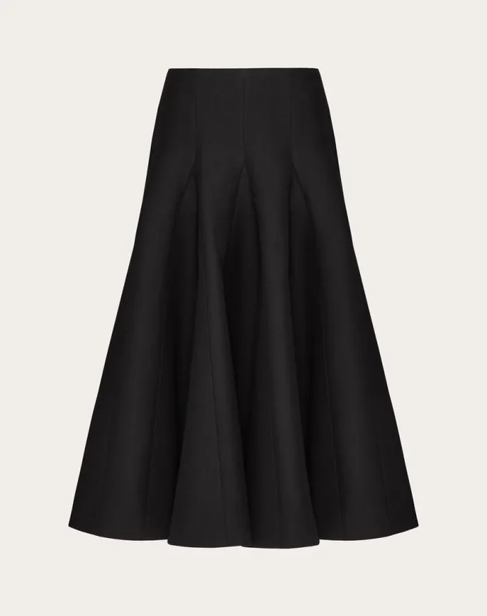 Valentino Skirts Woman Crepe Couture Midi Skirt For Woman In Red Red