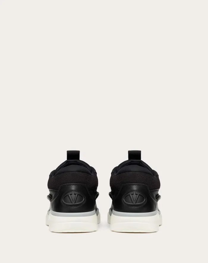 Valentino Sneakers Man Calfskin Leather Midtop Runboot Sneaker For Man In White White Valentino Sneakers Man Calfskin Leather Midtop Runboot Sneaker For Man In White White