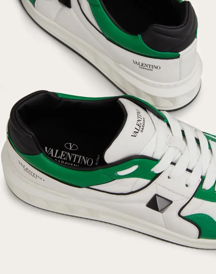 Valentino Sneakers Man One Stud Lowtop Nappa Sneaker For Man In Blackgray Blackgray Valentino Sneakers Man One Stud Lowtop Nappa Sneaker For Man In Blackgray Blackgray