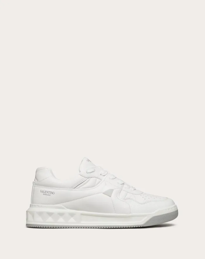 Valentino Sneakers Man One Stud Lowtop Nappa Sneaker For Man In Blackgray Blackgray Valentino Sneakers Man One Stud Lowtop Nappa Sneaker For Man In Blackgray Blackgray
