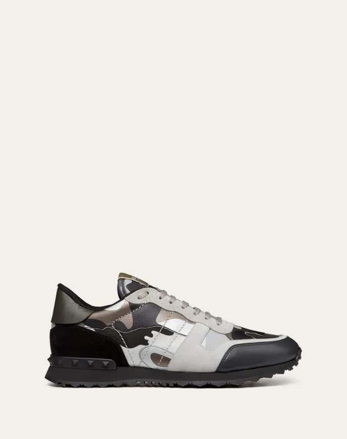 Valentino Sneakers Man Rockrunner Camouflage Laminated Sneaker For Man In Greyrutheniumgreyoliveblack Greyrutheniumgreyoliveblack Valentino Sneakers Man Rockrunner Camouflage Laminated Sneaker For Man In Greyrutheniumgreyoliveblack Greyrutheniumgreyoliveblack