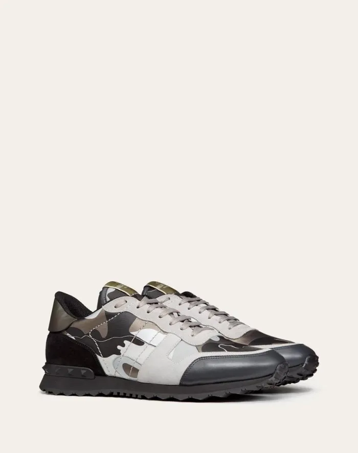 Valentino Sneakers Man Rockrunner Camouflage Laminated Sneaker For Man In Greyrutheniumgreyoliveblack Greyrutheniumgreyoliveblack Valentino Sneakers Man Rockrunner Camouflage Laminated Sneaker For Man In Greyrutheniumgreyoliveblack Greyrutheniumgreyoliveblack