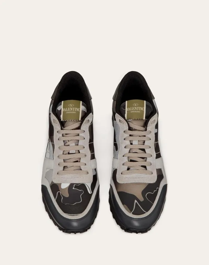 Valentino Sneakers Man Rockrunner Camouflage Laminated Sneaker For Man In Greyrutheniumgreyoliveblack Greyrutheniumgreyoliveblack Valentino Sneakers Man Rockrunner Camouflage Laminated Sneaker For Man In Greyrutheniumgreyoliveblack Greyrutheniumgreyoliveblack