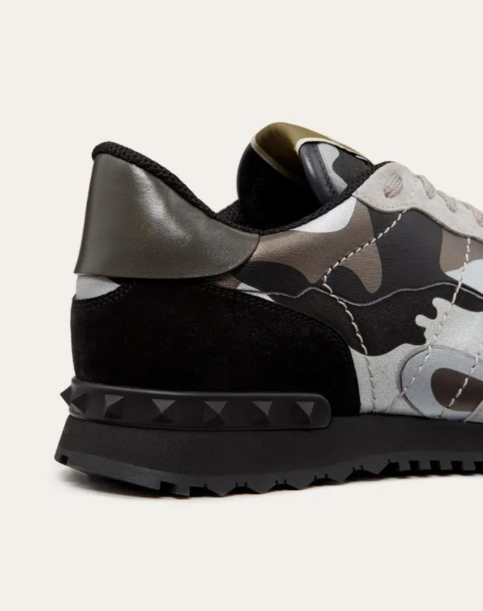 Valentino Sneakers Man Rockrunner Camouflage Laminated Sneaker For Man In Greyrutheniumgreyoliveblack Greyrutheniumgreyoliveblack Valentino Sneakers Man Rockrunner Camouflage Laminated Sneaker For Man In Greyrutheniumgreyoliveblack Greyrutheniumgreyoliveblack