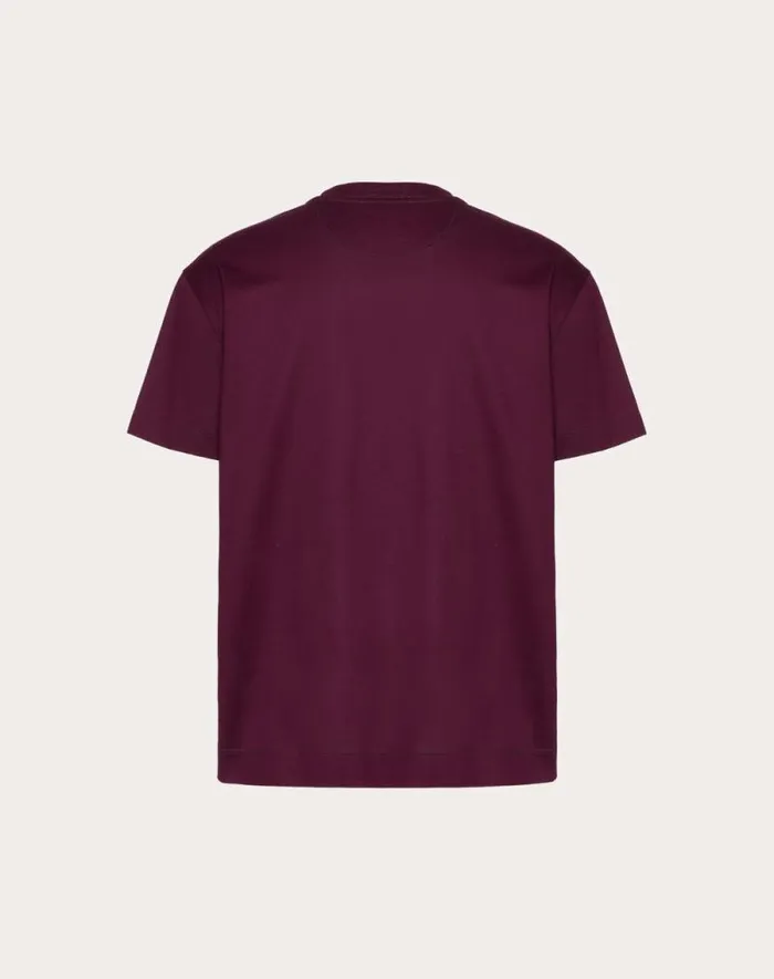 Valentino Tshirts And Sweatshirts Man Valentino Print Cotton Tshirt For Man In Rubin Rubin Valentino Tshirts And Sweatshirts Man Valentino Print Cotton Tshirt For Man In Rubin Rubin