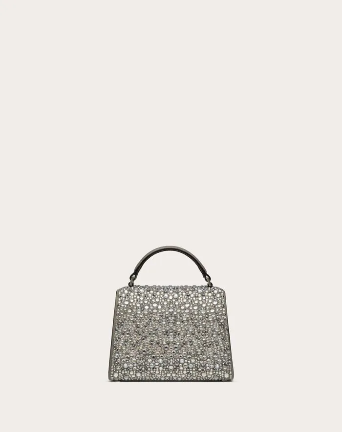 Valentino Top Handle Bags Woman Mini Vsling Handbag With Sparkling Embroidery For Woman In Crystal Crystal Valentino Top Handle Bags Woman Mini Vsling Handbag With Sparkling Embroidery For Woman In Crystal Crystal