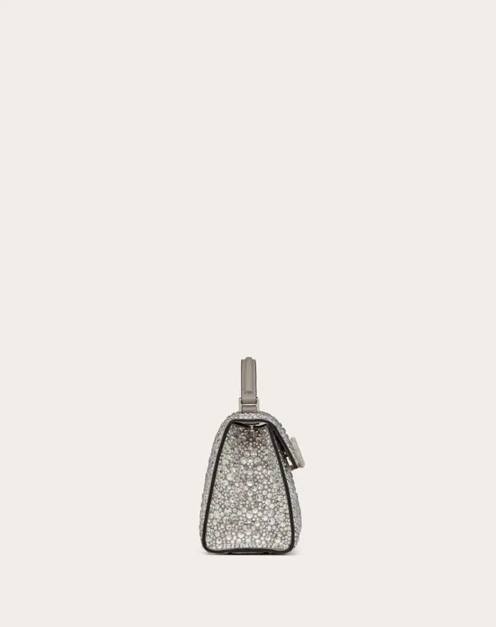 Valentino Top Handle Bags Woman Mini Vsling Handbag With Sparkling Embroidery For Woman In Crystal Crystal Valentino Top Handle Bags Woman Mini Vsling Handbag With Sparkling Embroidery For Woman In Crystal Crystal