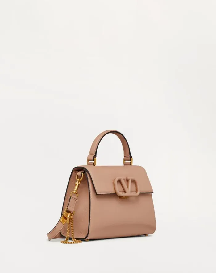 Valentino Top Handle Bags Woman Small Vsling Grainy Calfskin Handbag For Woman In Clayrose Quartz Clayrose Quartz Valentino Top Handle Bags Woman Small Vsling Grainy Calfskin Handbag For Woman In Clayrose Quartz Clayrose Quartz