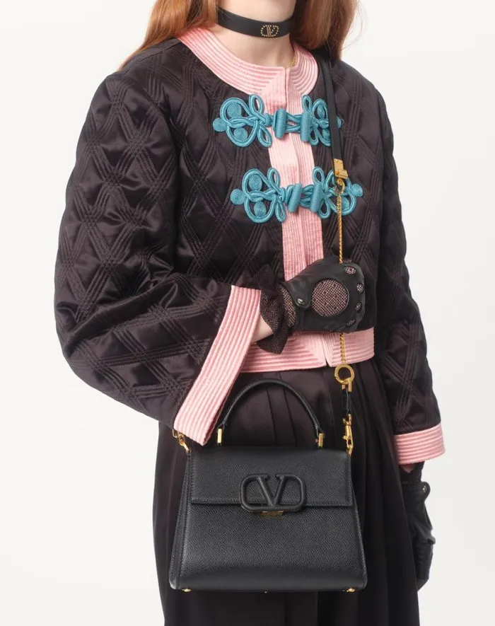 Valentino Top Handle Bags Woman Small Vsling Grainy Calfskin Handbag For Woman In Clayrose Quartz Clayrose Quartz Valentino Top Handle Bags Woman Small Vsling Grainy Calfskin Handbag For Woman In Clayrose Quartz Clayrose Quartz
