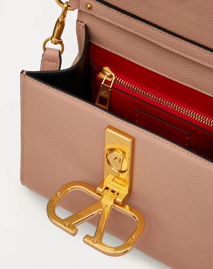 Valentino Top Handle Bags Woman Small Vsling Grainy Calfskin Handbag For Woman In Clayrose Quartz Clayrose Quartz Valentino Top Handle Bags Woman Small Vsling Grainy Calfskin Handbag For Woman In Clayrose Quartz Clayrose Quartz